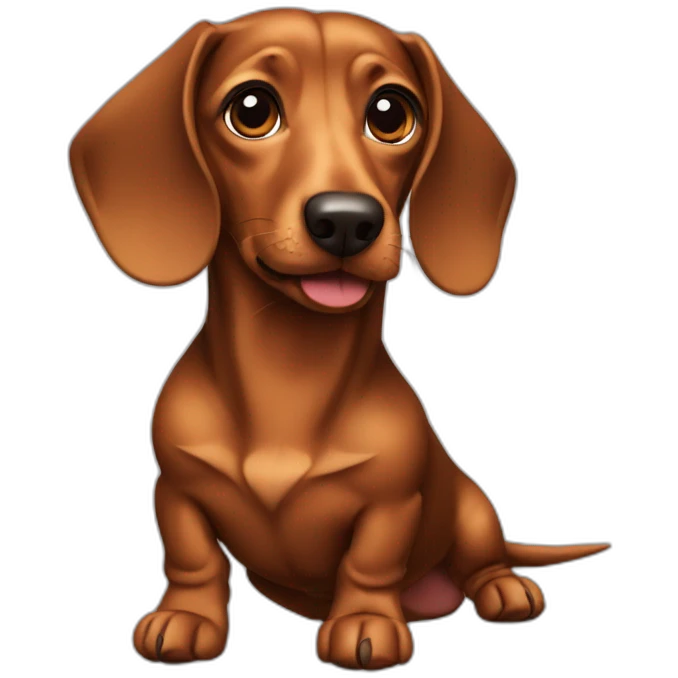 dachshund dog brown emoji