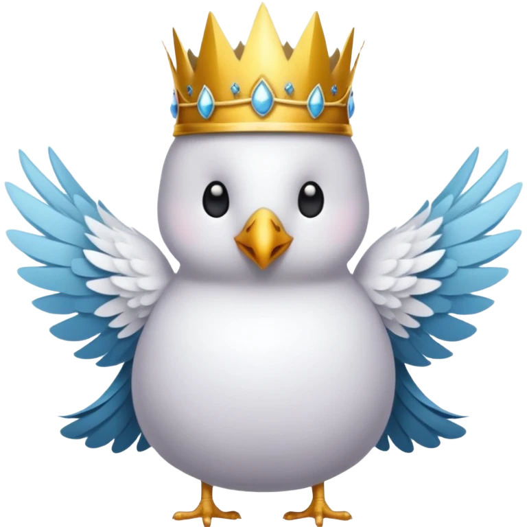 بک گنجشک لباس پرنسسی پوشیده emoji