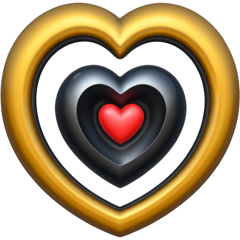 Heart being pulled into a tiny black hole emoji