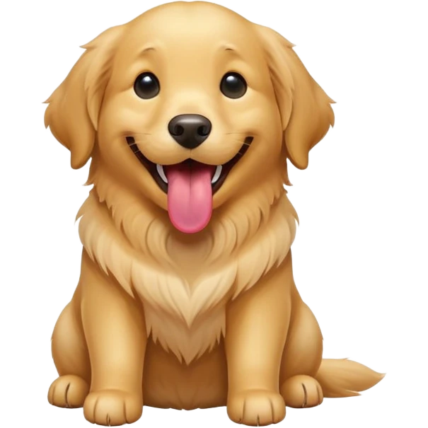 Golden retriever laughing  emoji