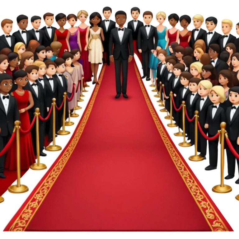 red carpet and crowd emoji