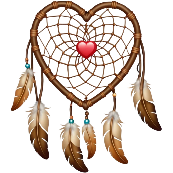 Heart-shaped dreamcatcher emoji