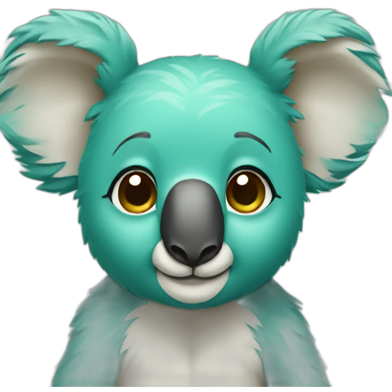 teal koala emoji