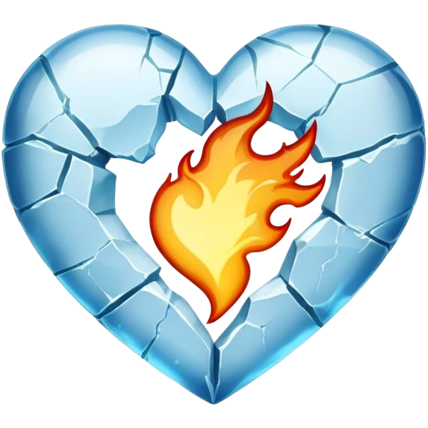 half fire half ice heart emoji