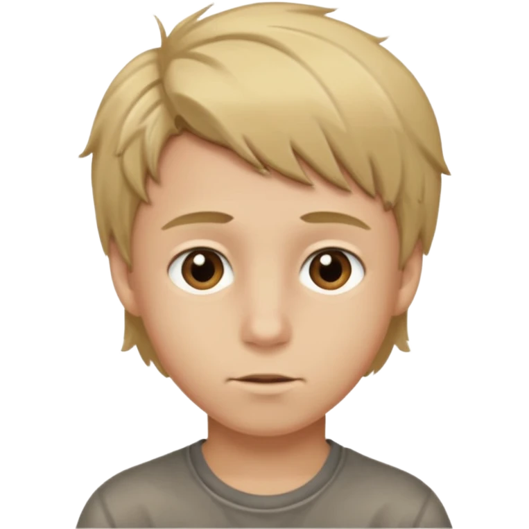dirty blond haired boy witth brown eyes emoji