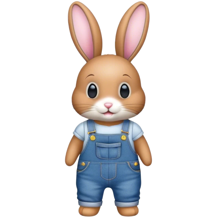 bunny wearing overalls emoji