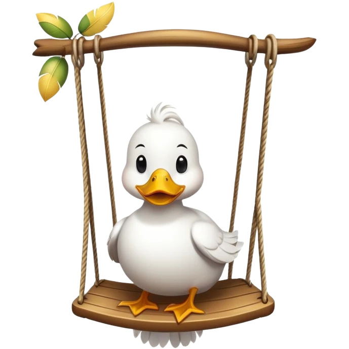 a duck on a swing emoji