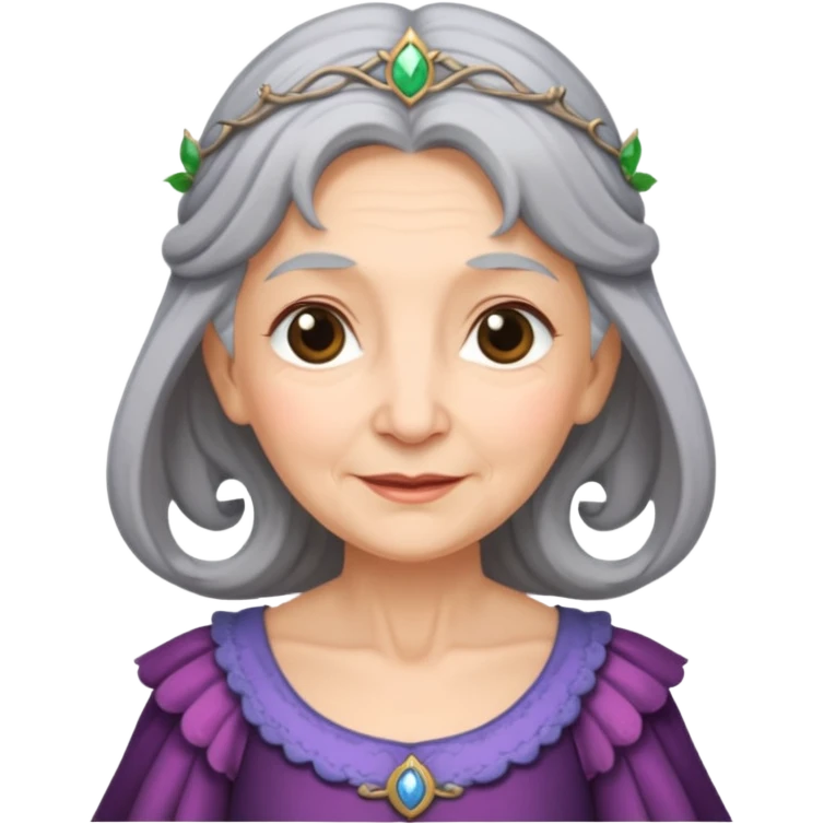 The kind and amiable grandmother in medieval fairy tales emoji