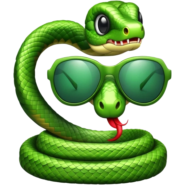 Snake with sunglasses emoji