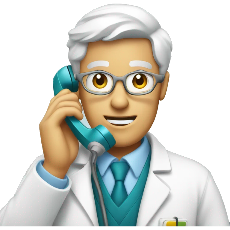 a pharmacist talking on the phone emoji