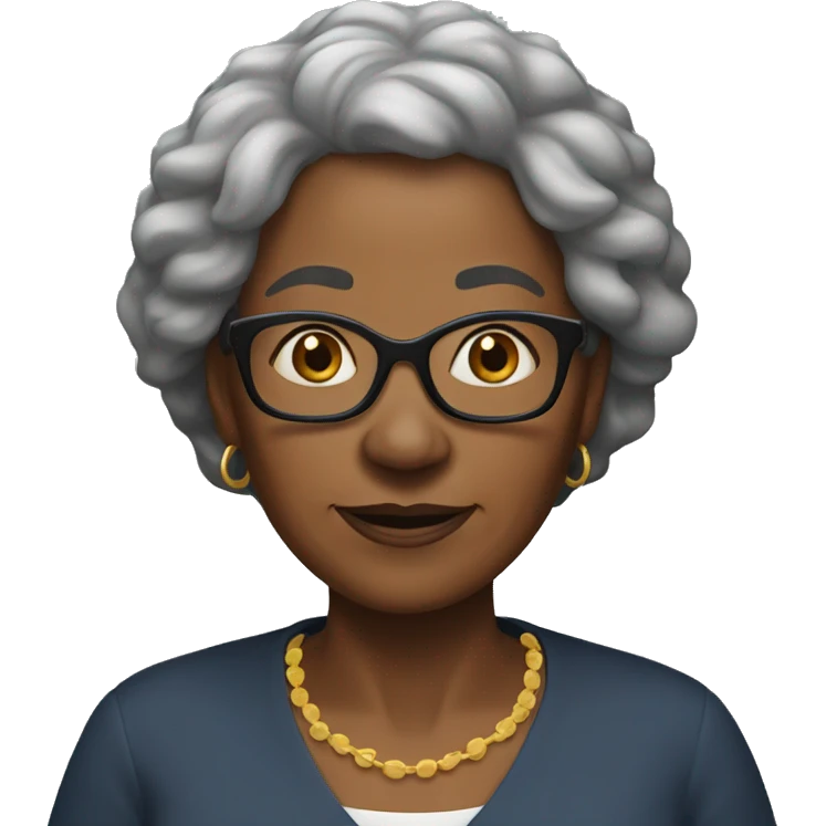 Retired black woman  emoji