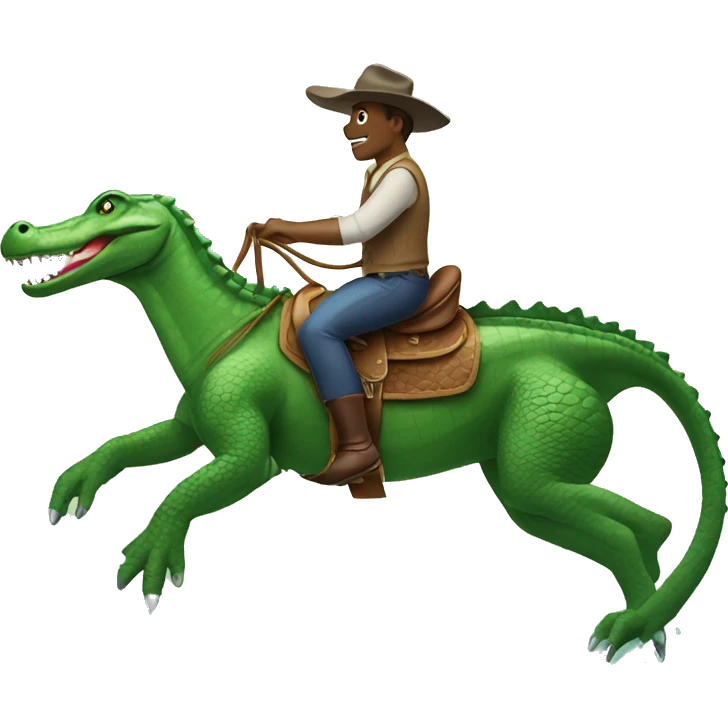 Alligator riding horse emoji