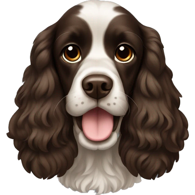 cocker spaniel dark brown emoji