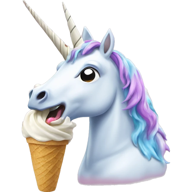 unicorn eating ice cream emoji