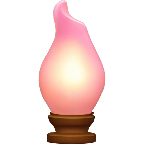 Salt Lamp that is light pink  emoji
