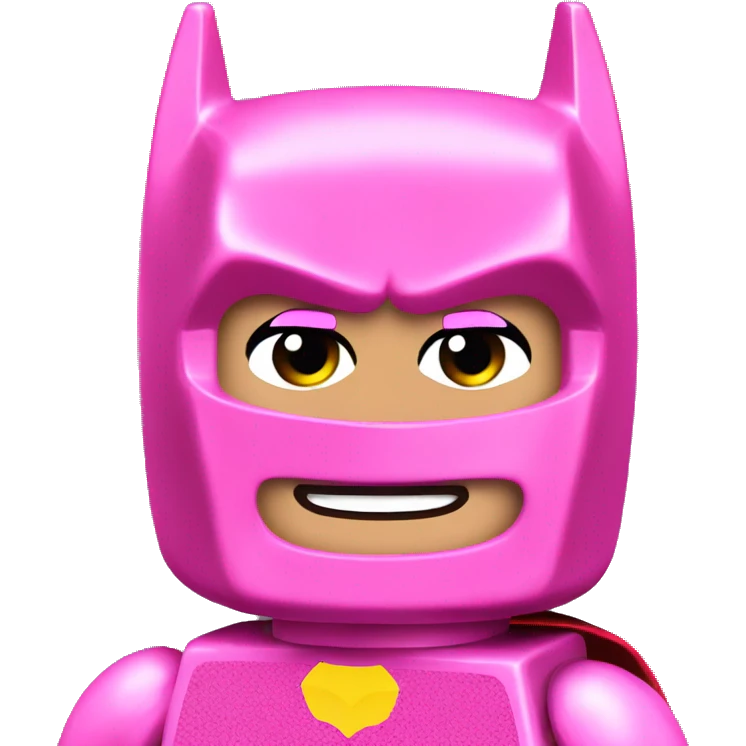 Pink batman Lego emoji