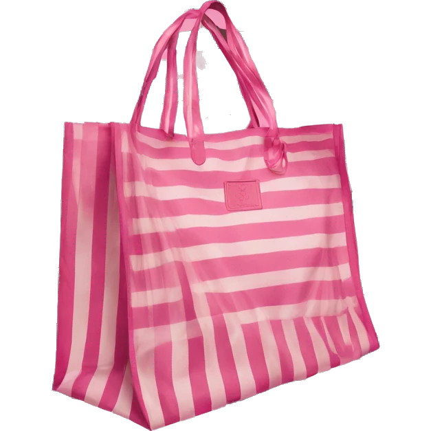Victoria’s Secret shopping bag pink stripe emoji