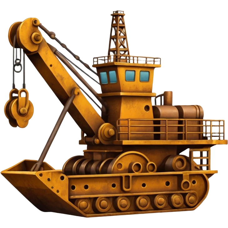 gold mining dredge emoji