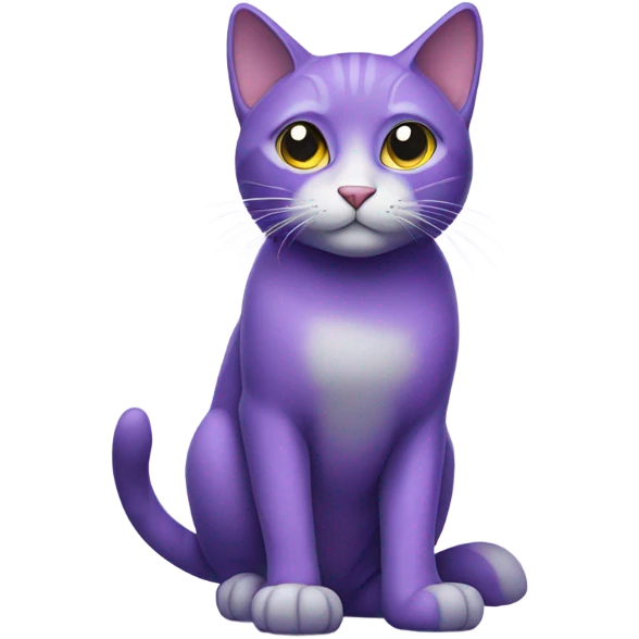 purple cat wearing shoes  emoji