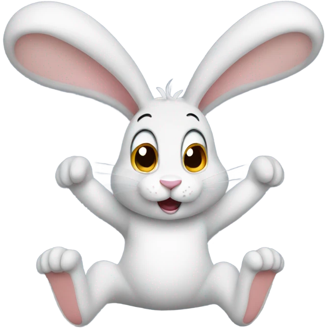 Rabbit with feet in the air emoji