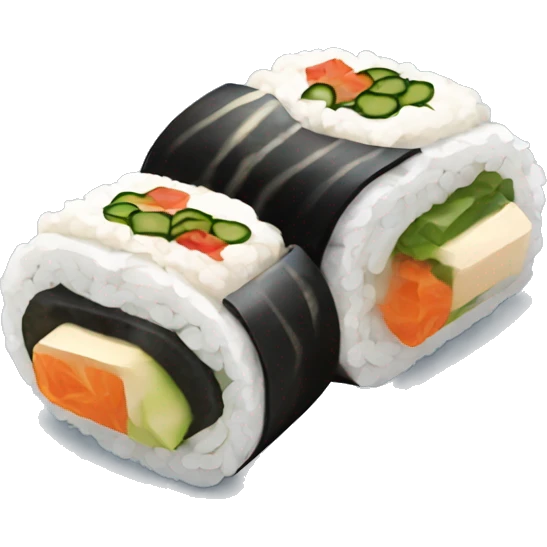 a roll of Korean-style gimbap emoji