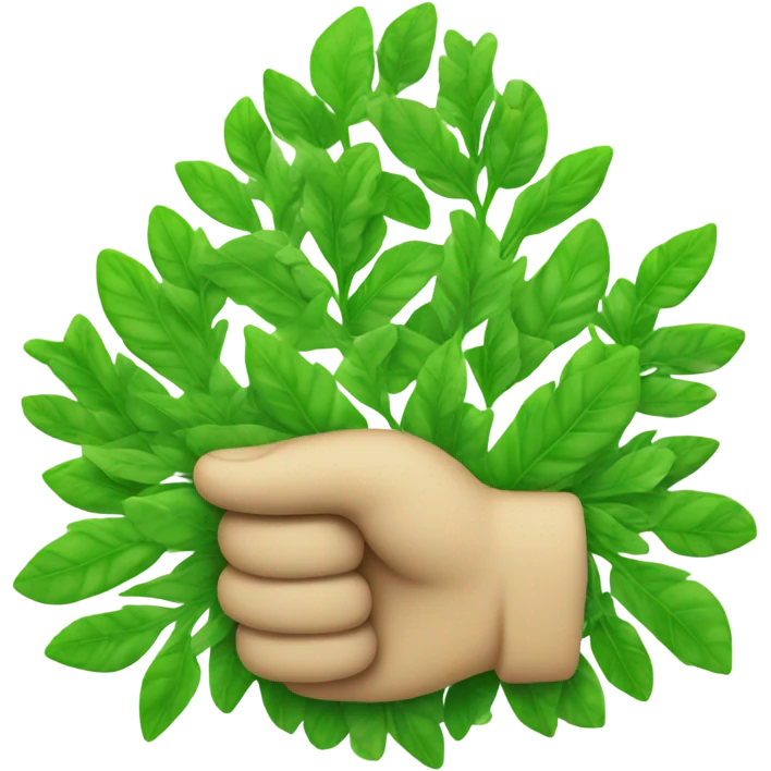 a handshake that's green emoji