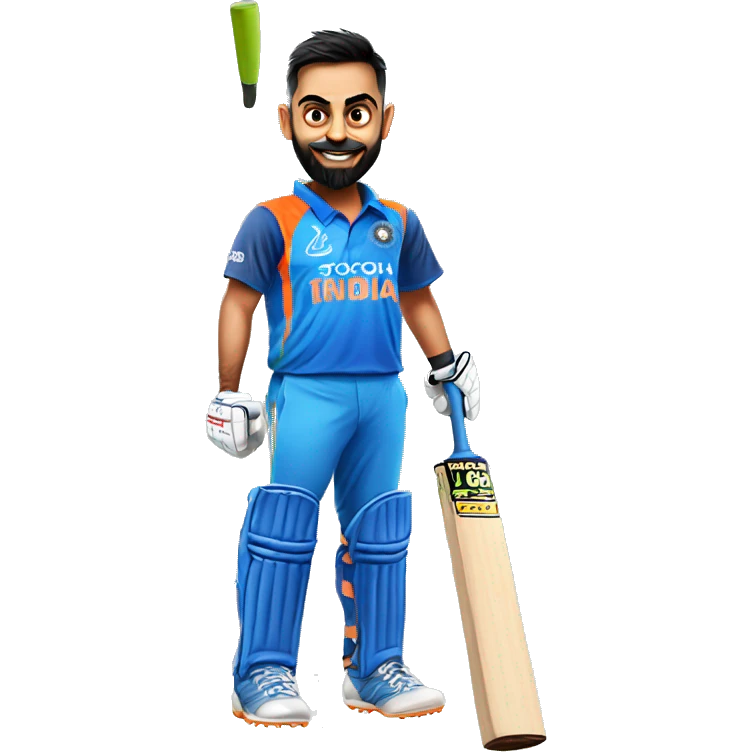 Virat Kohli with Bat emoji
