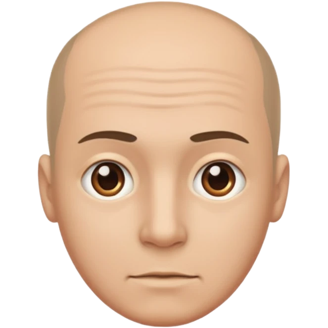 a stupid man with a very flat head emoji