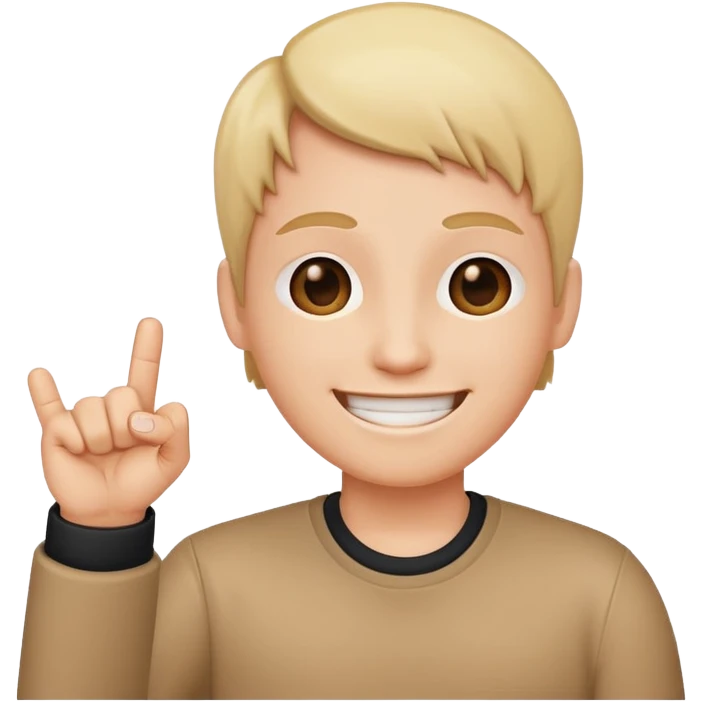 Smiling emoji and middle finger emoji