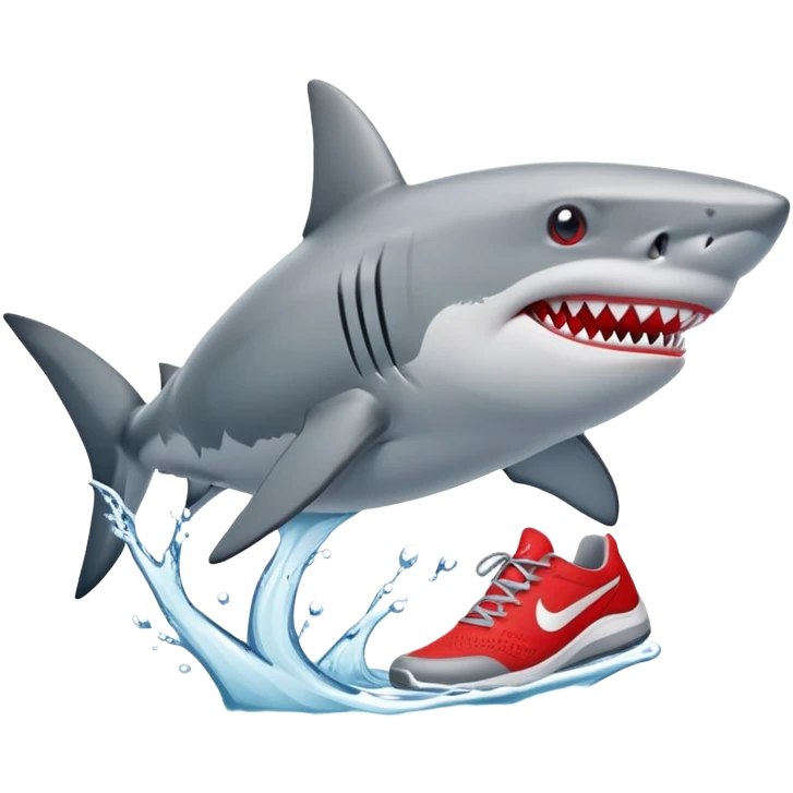Shark wearing Nikes  emoji