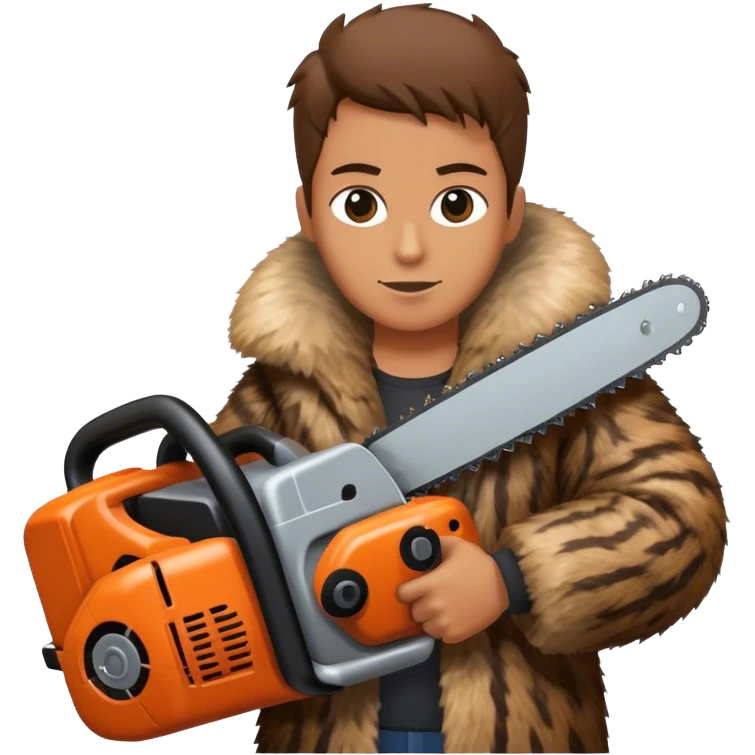 Pimp with chainsaw emoji