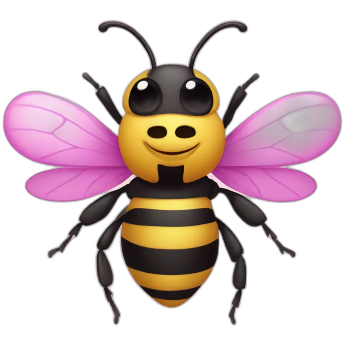 pink bee emoji