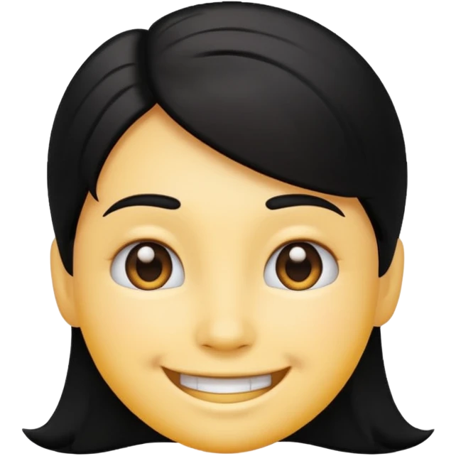 Emo emoji smiley face black hair hair emoji