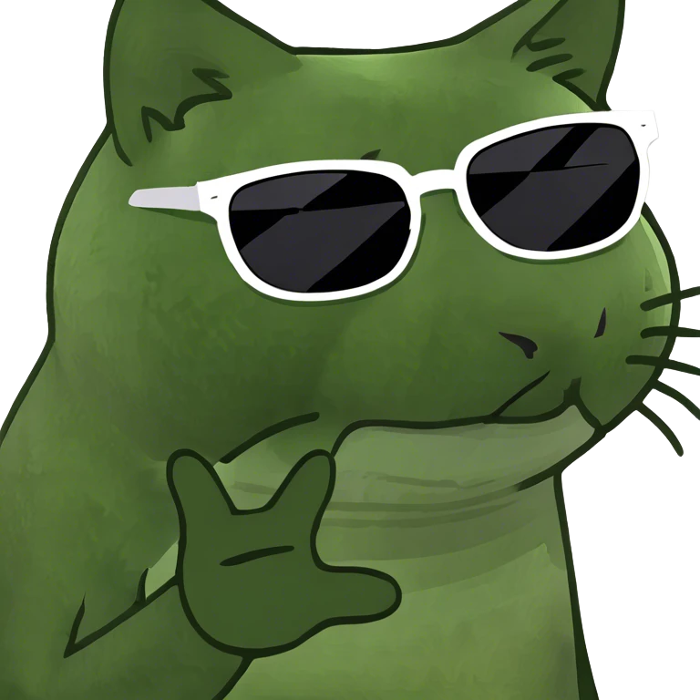 Cat with sunglasses emoji