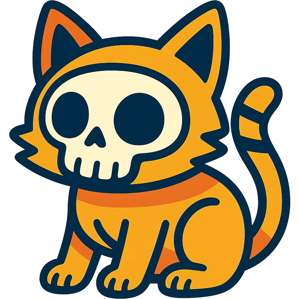 skull cat emoji