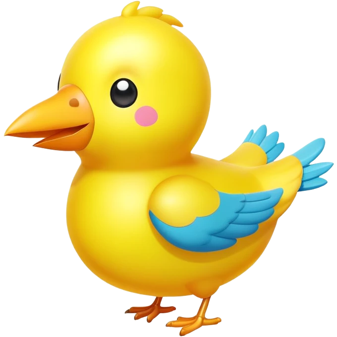 inflatable kawaii bird flying emoji