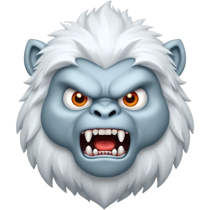 Add sharp teeth to an angry yeti emoji