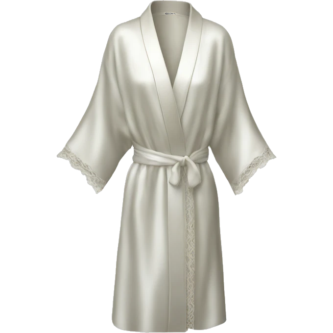 white silk lace robe emoji