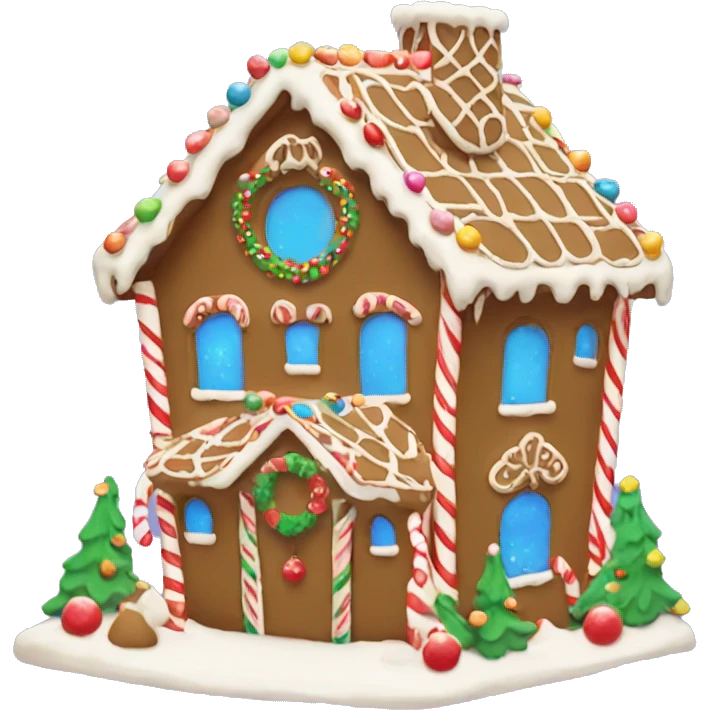 vanilla aesthetic christmas gingerbread house emoji