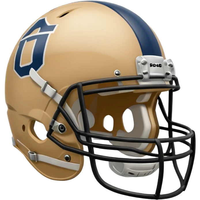 College football player helmet in light tan color  emoji