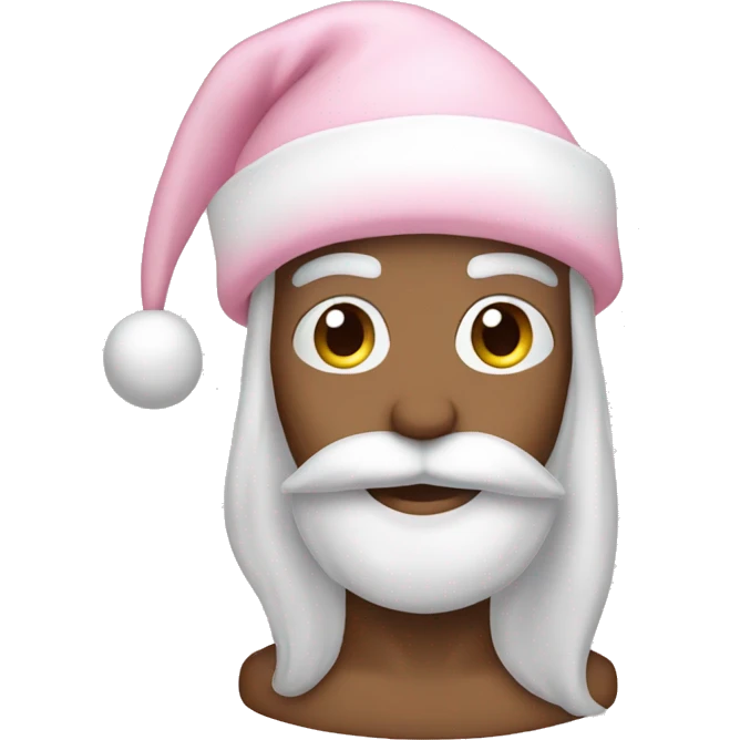 Light pink aesthetic santa hat emoji