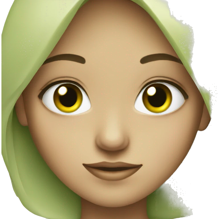 Green eyes girl emoji