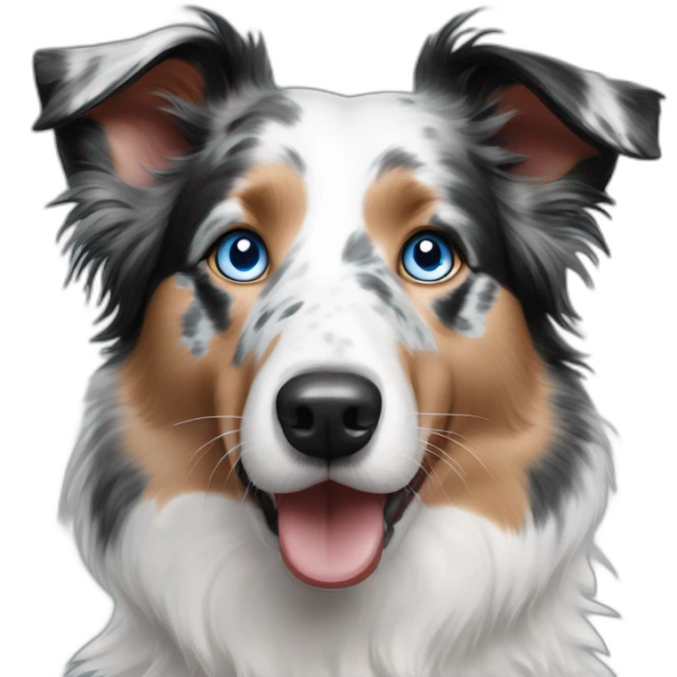 blue eyes merle border collie emoji