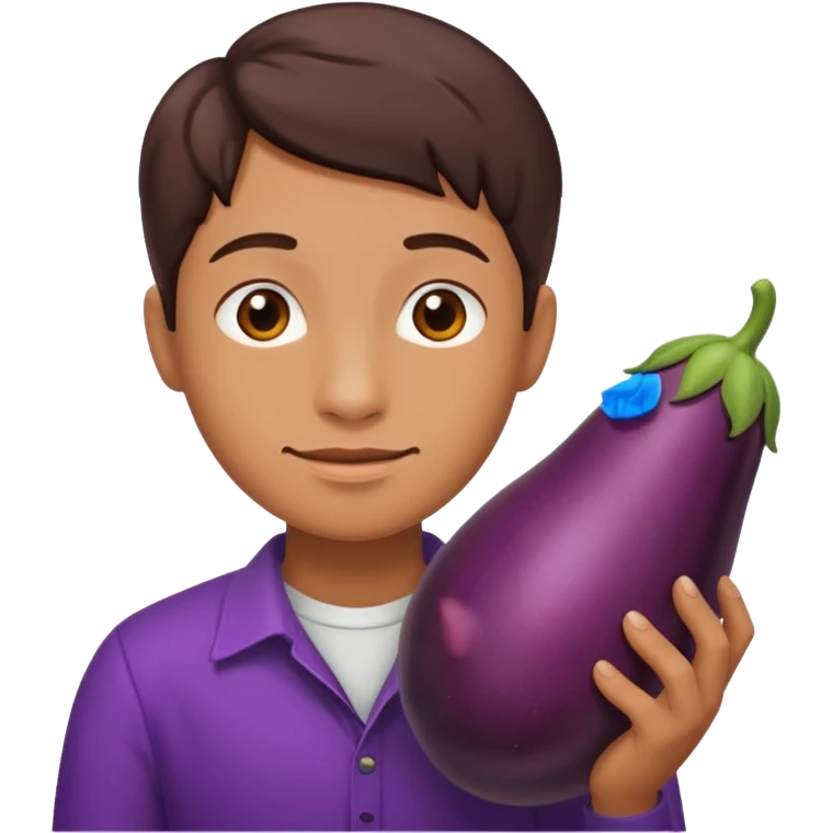 Eggplant shoved into vagina emoji