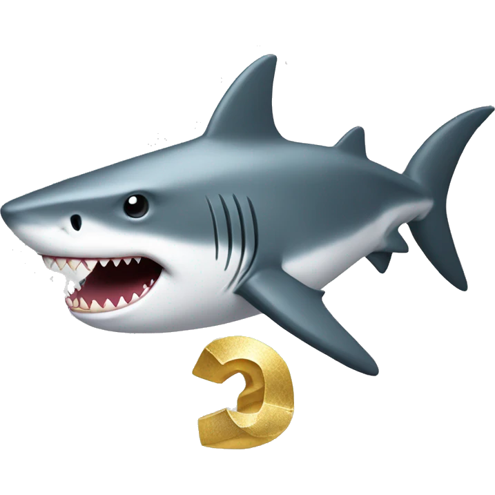 Shark with gold  emoji