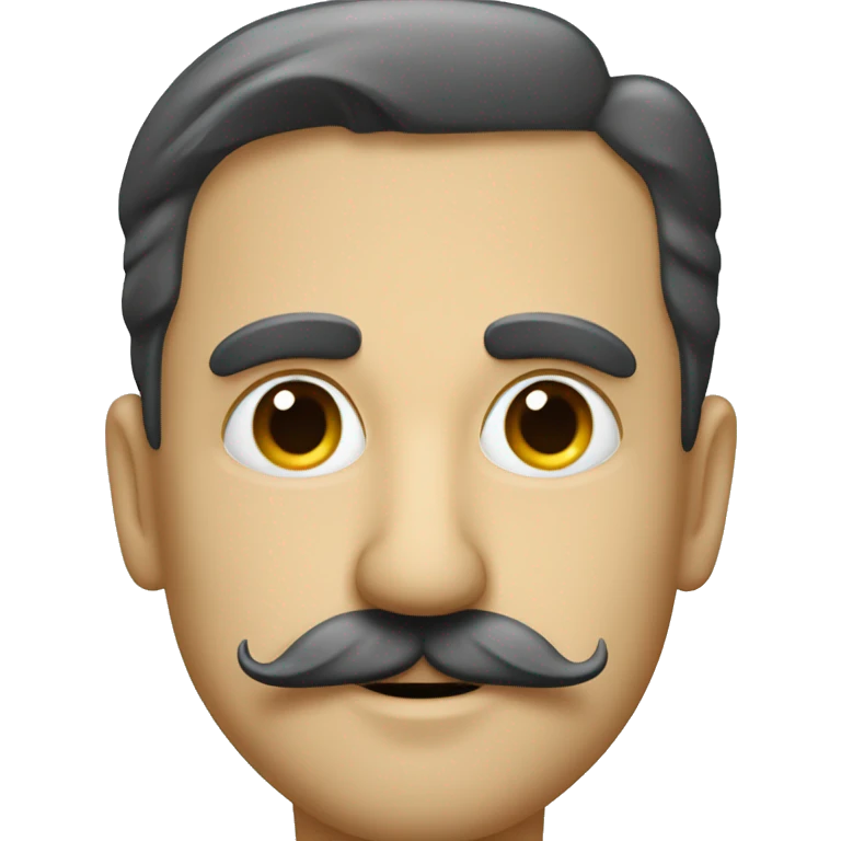 German Man with Charlie Chaplin moustache emoji