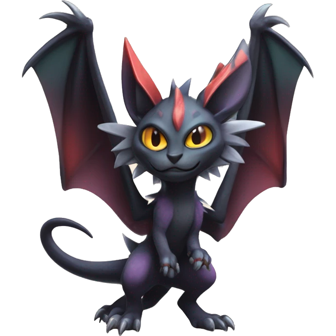  Kawaii Edgy Cool Beautiful Noivern-Nargacuga-Litten full body emoji