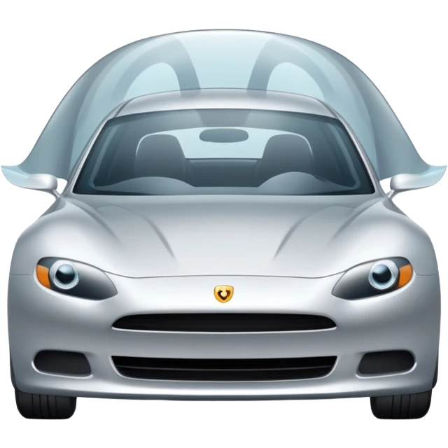 car with a transparent shield or film emoji