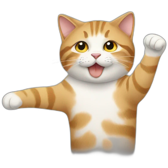 Cat salute emoji