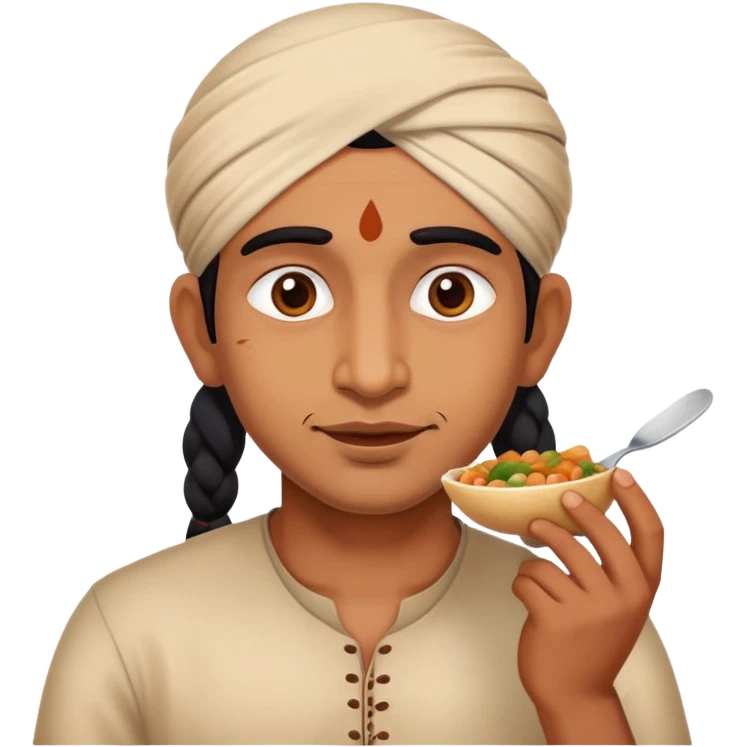 Indian person eating emoji